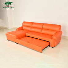 Leather Normal Sofa Modern Flat Bedroom Hotel Sofa Bed